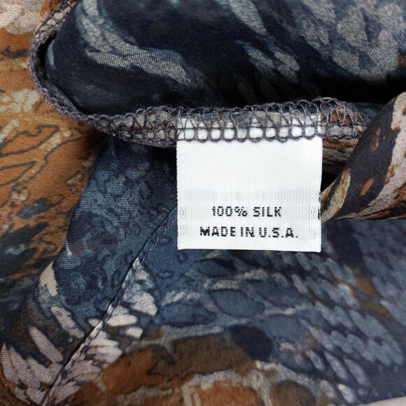 Bryn Walker Top 100% Silk Sheer Oversized Sz S Cap Sleeve Made in USA Lagenlook - Picture 6 of 11